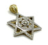 14K Gold and Diamond Star of David with Central Hexagon Necklace